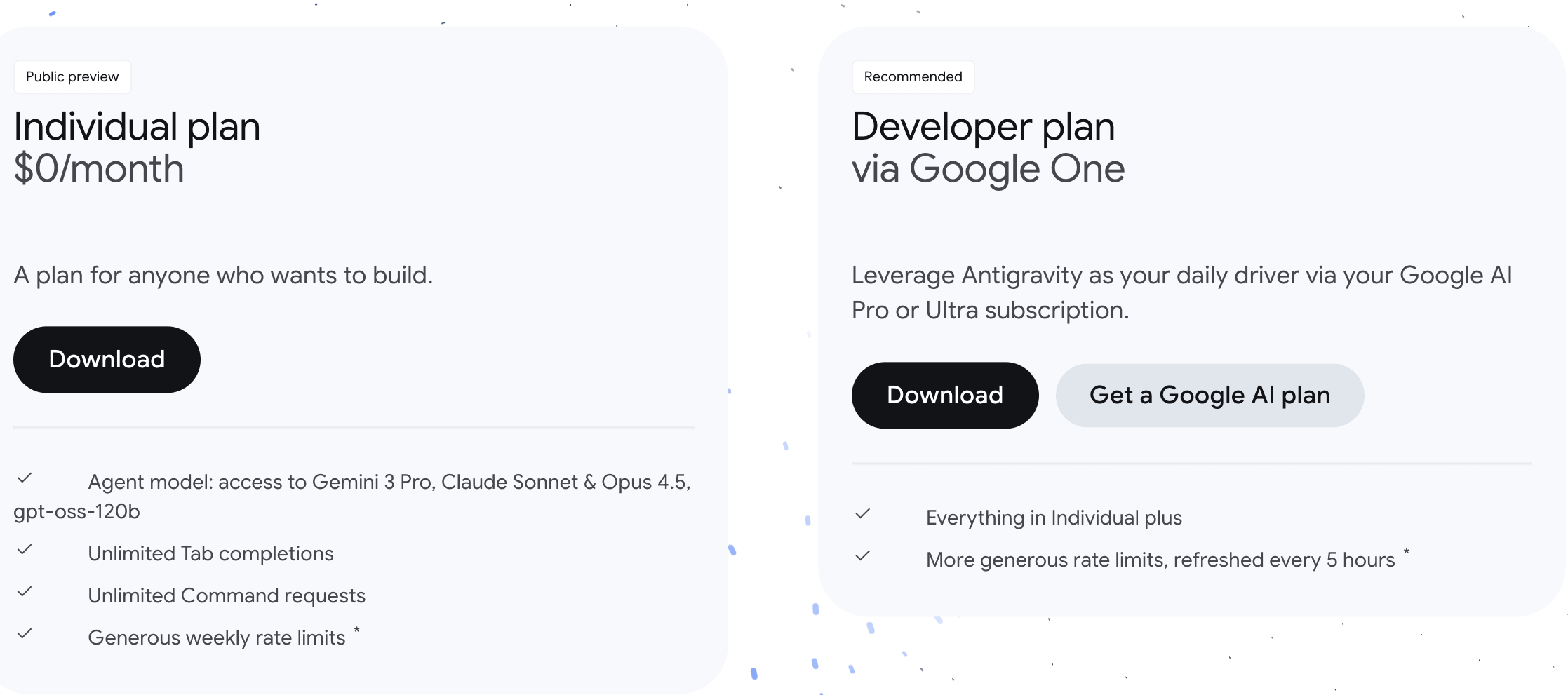 Antigravity官方定价方案